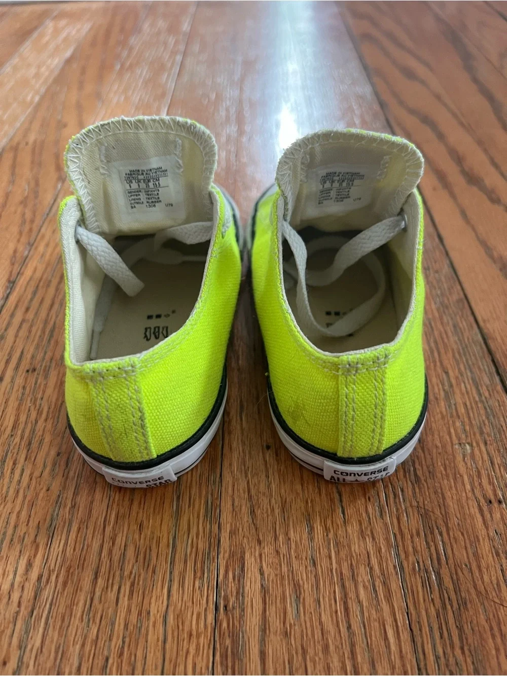 Converse Kids Neon Yellow Low Top Sneakers